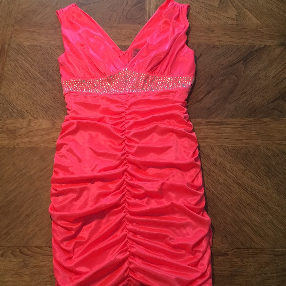 Neon pink dress